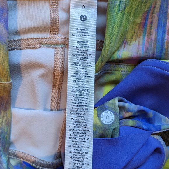 Lululemon Cargo Super-High-Rise Hiking Shorts Tie Dye Rock Climbing - Picture 4 of 6